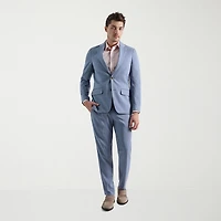 Haggar Smart Wash Tonal Plaid Mens Stretch Fabric Slim Fit Suit Jacket