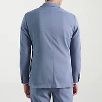Haggar Smart Wash Tonal Plaid Mens Stretch Fabric Slim Fit Suit Jacket