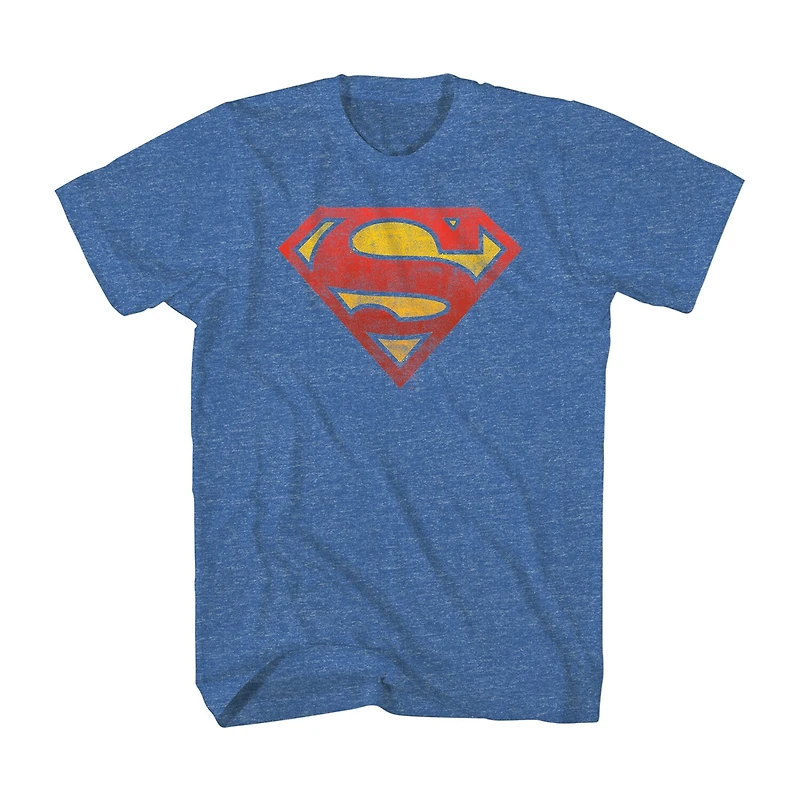 Mens Crew Neck Short Sleeve Regular Fit Superman Big and Tall Graphic T-Shirt
