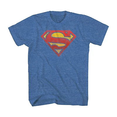 Mens Crew Neck Short Sleeve Regular Fit Superman Big and Tall Graphic T-Shirt