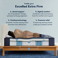 Serta Quilted Perfect Sleeper X Hybrid Excelled 13.75" Extra Firm Tight Top - Mattress + Adjustable Base