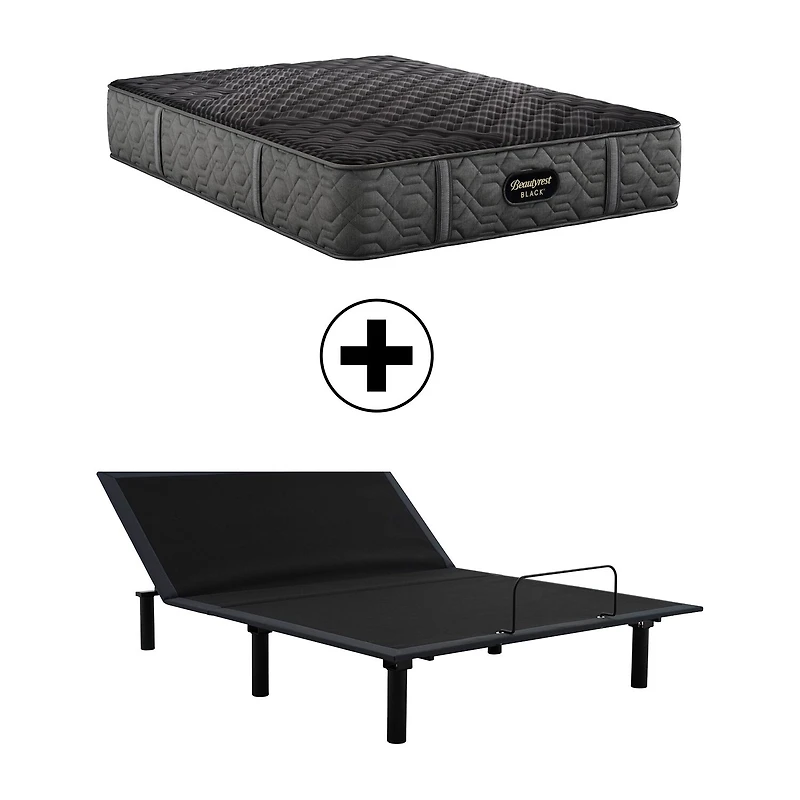 Beautyrest Black Series One 13.5" Extra Firm Tight Top - Mattress + Adjustable Base