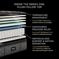 Beautyrest Black Series One 14.5" Plush Pillow Top - Mattress + Adjustable Base