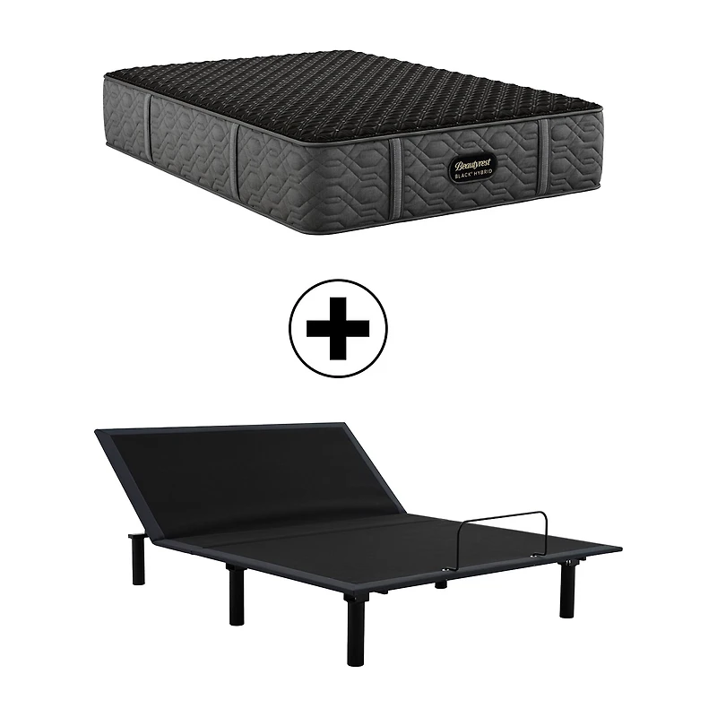 Beautyrest Black Series Three 15" Firm Tight Top - Mattress + Adjustable Base