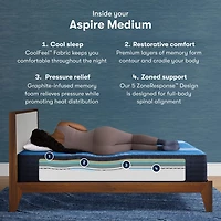 Serta iComfort Aspire 14" Medium Memory Foam Tight Top - Mattress + Adjustable Base