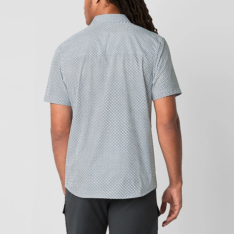 Stylus Mens Short Sleeve Regular Fit Button-Down Shirt
