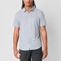 Stylus Mens Short Sleeve Regular Fit Button-Down Shirt