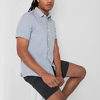 Stylus Mens Short Sleeve Regular Fit Button-Down Shirt