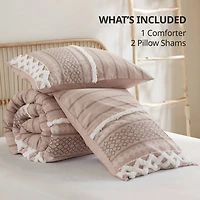Ink+Ivy Imani Cotton Printed Comforter Set with Chenille