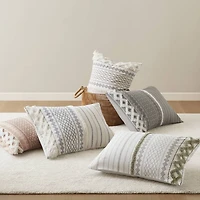 INK+IVY Imani 3pc Cotton Printed Duvet Cover Set w/ Chenille