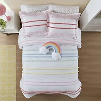 INK+IVY Kids Haisley Rainbow Stripe Complete Bedding Set with Sheets