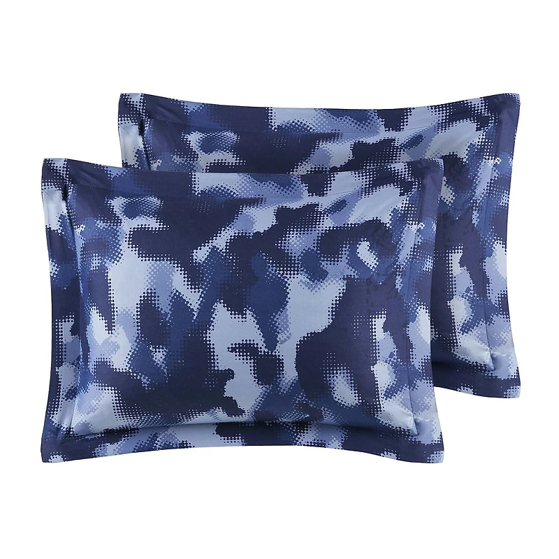 INK+IVY Kids Austin Blue Camo Complete Bedding Set with Sheets