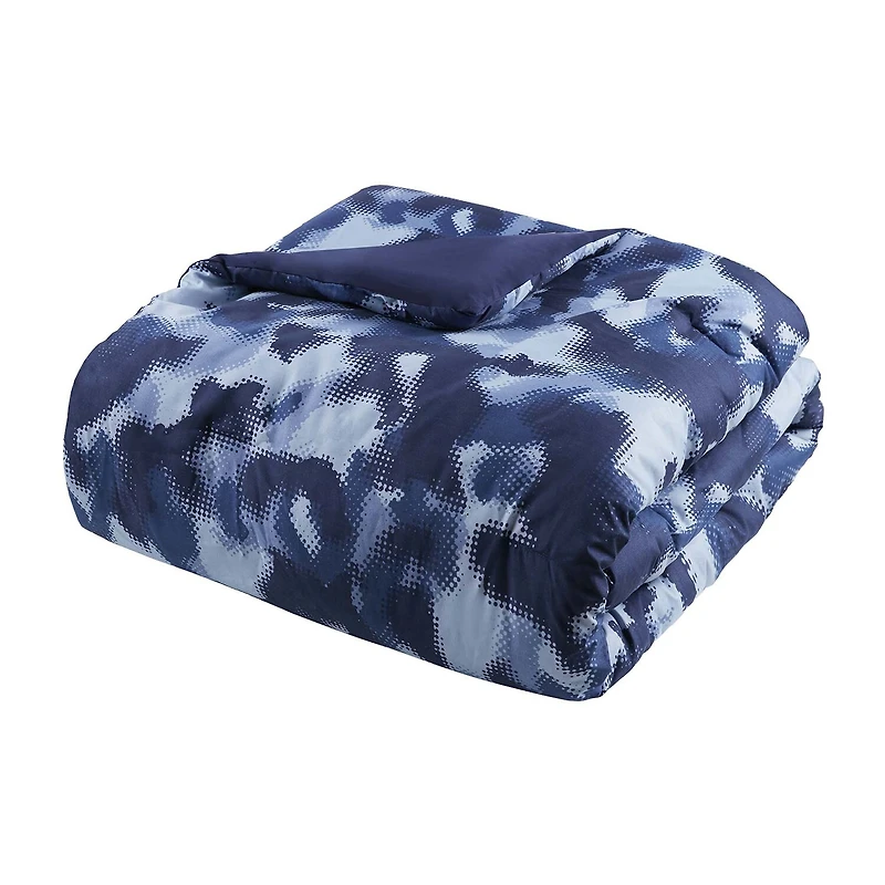 INK+IVY Kids Austin Blue Camo Complete Bedding Set with Sheets
