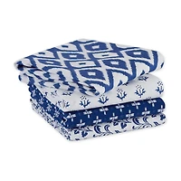 Design Imports Blue Market 4-pc. Dish Towel Set