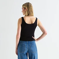 a.n.a Double Layer Womens U Neck Sleeveless Tank Top