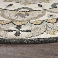 Daisy Dia Floral Hand Tufted Indoor Round Area Rug
