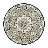 Daisy Dia Floral Hand Tufted Indoor Round Area Rug