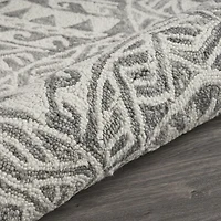 Daisy Den Geometric Hand Tufted Indoor Round Area Rug