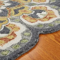 Daisy Bel Floral Hand Tufted Indoor Round Area Rug