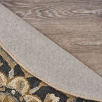 Daisy Bren Floral Hand Tufted Indoor Round Area Rug