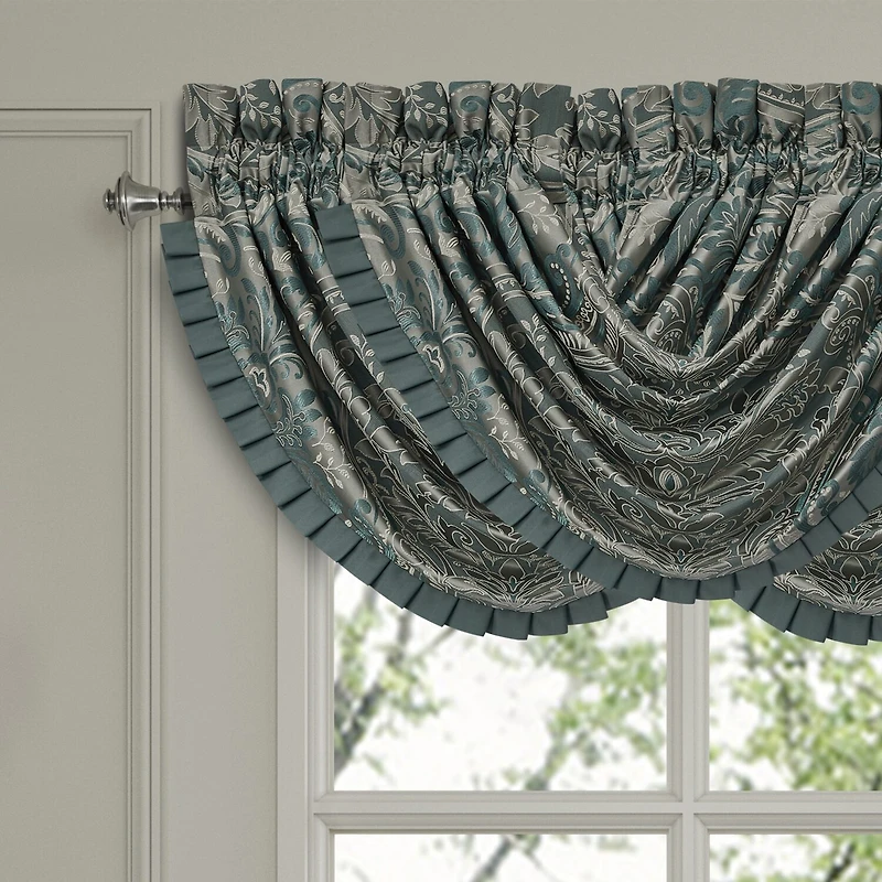 Queen Street Renee Rod Pocket Waterfall Valance