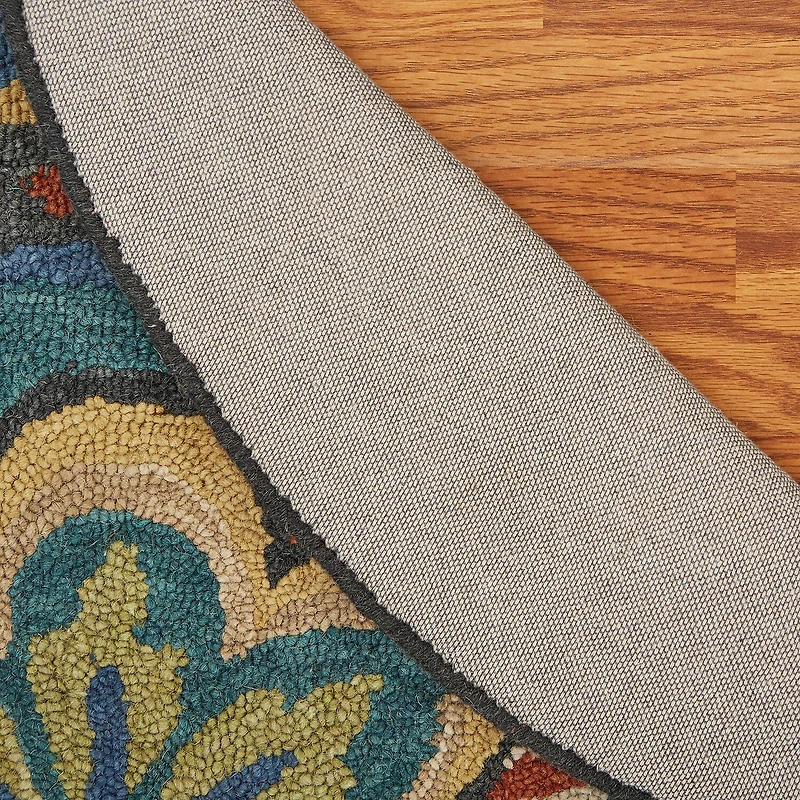 Daisy Ray Floral Hand Tufted Indoor Round Area Rug