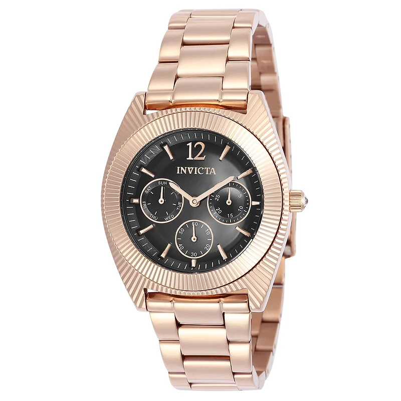 Invicta Angel Womens Rose Goldtone Stainless Steel Bracelet Watch