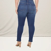 a.n.a Womens High Rise Ripped Jegging - Plus