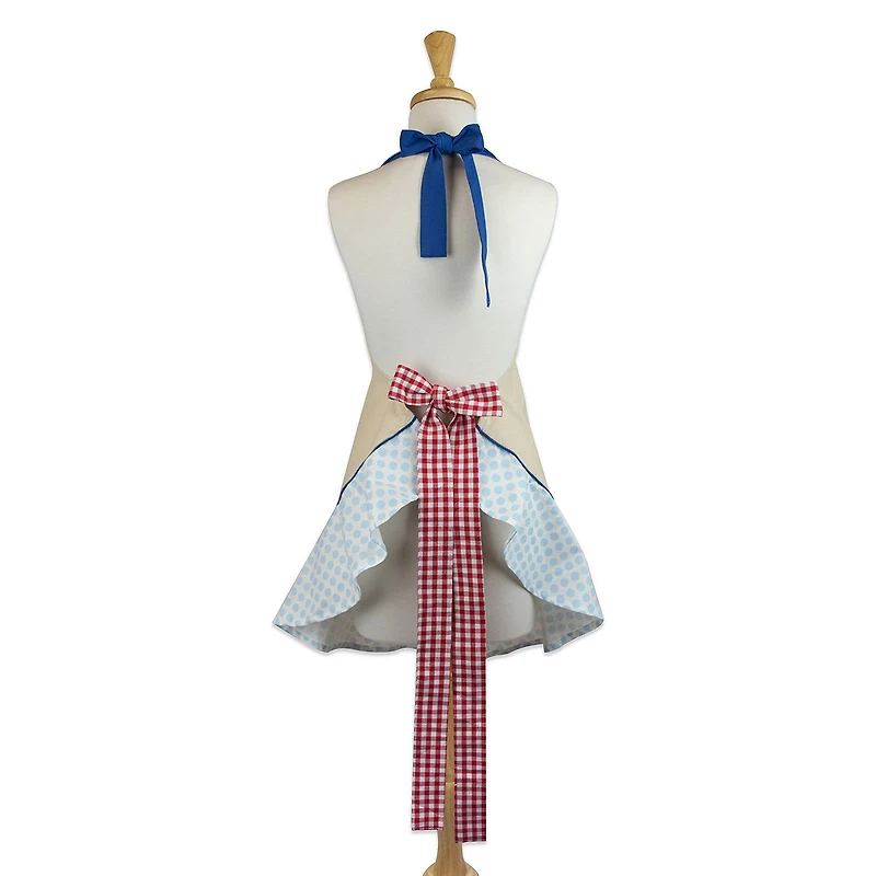 Design Imports Red Rooster Ruffle Apron