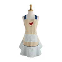 Design Imports Red Rooster Ruffle Apron