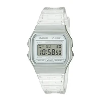 Casio Womens Digital Clear Strap Watch F91ws-7