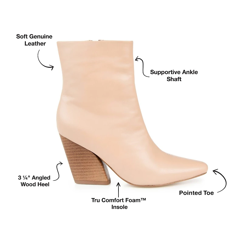 Journee Signature Womens Hydra Stacked Heel Booties