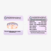 (H-I / I1) Mens 1 1/2 CT. T.W. Lab Grown White Diamond 10K Gold Wedding Band