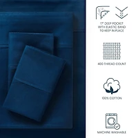 Blue Loom Lane 400tc Sheet Set