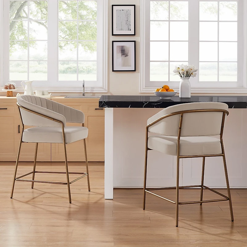 Linon Kinneloa 1 Pair Counter Height Bar Stool