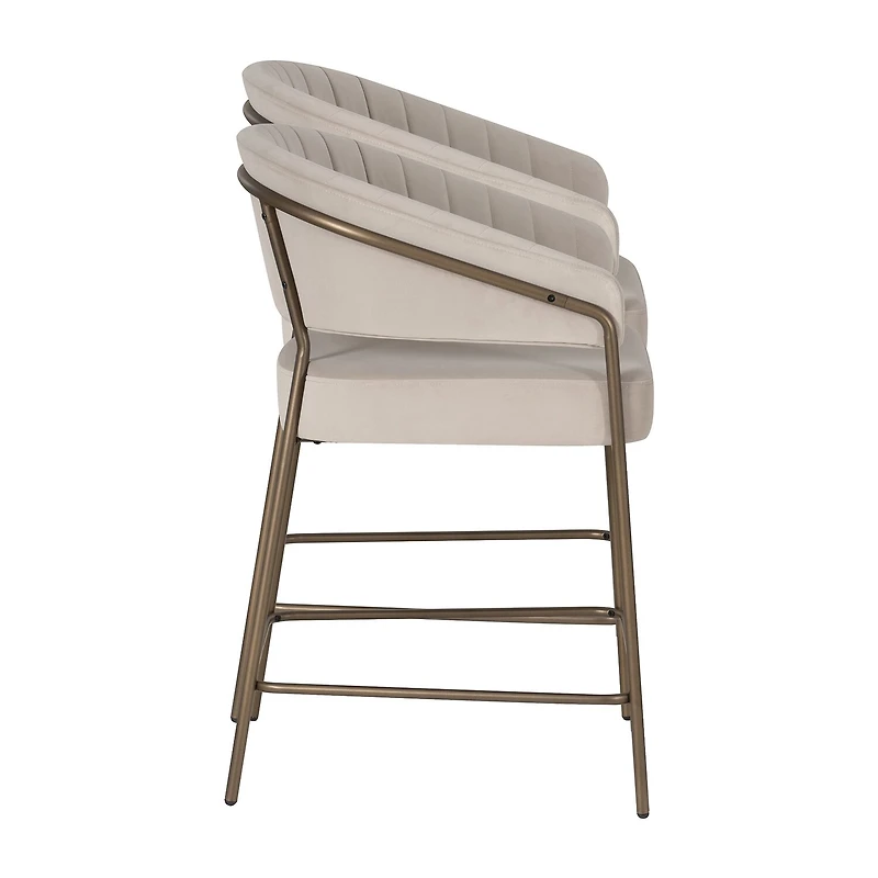 Linon Kinneloa 1 Pair Counter Height Bar Stool