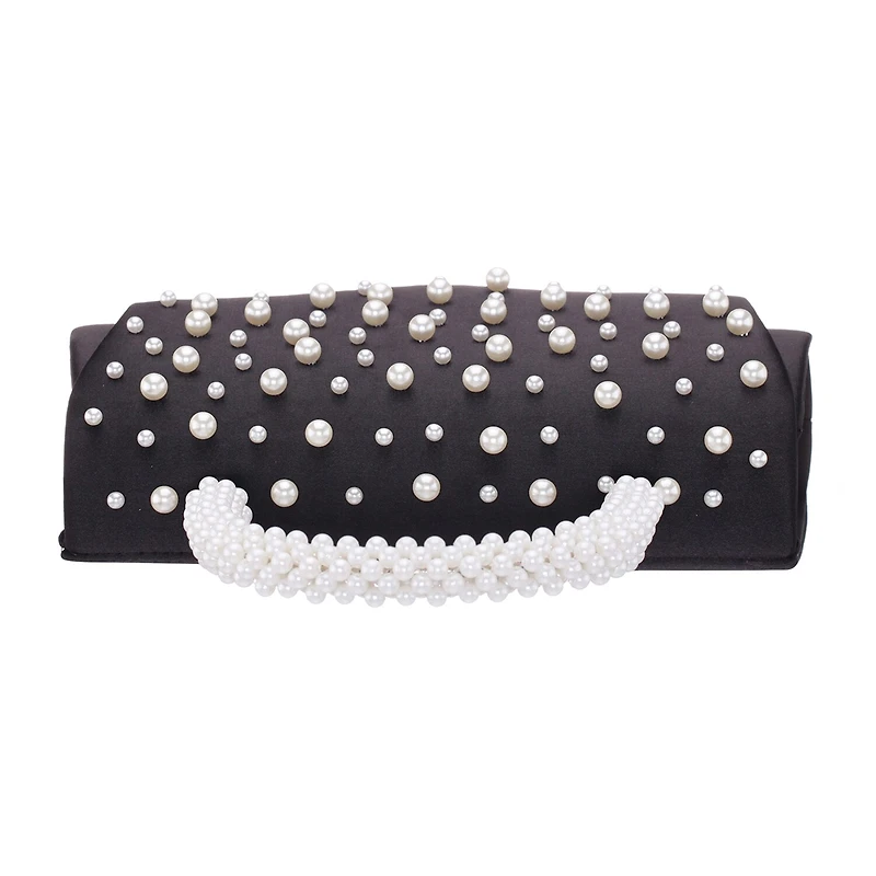 N By Nina Pearl Flap Satchel Evening Bag
