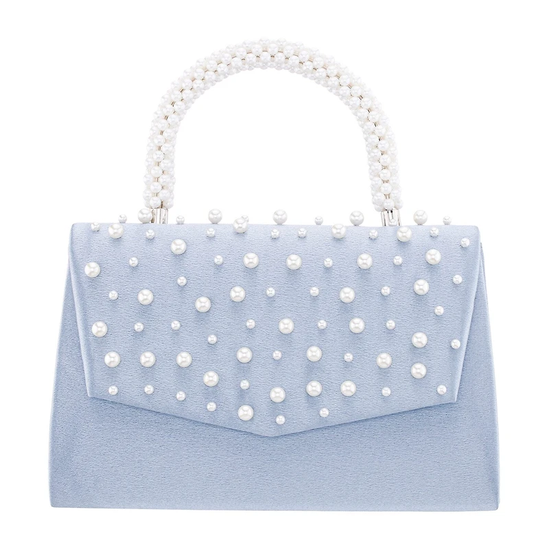 N By Nina Pearl Flap Satchel Evening Bag