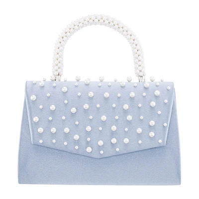 N By Nina Pearl Flap Satchel Evening Bag