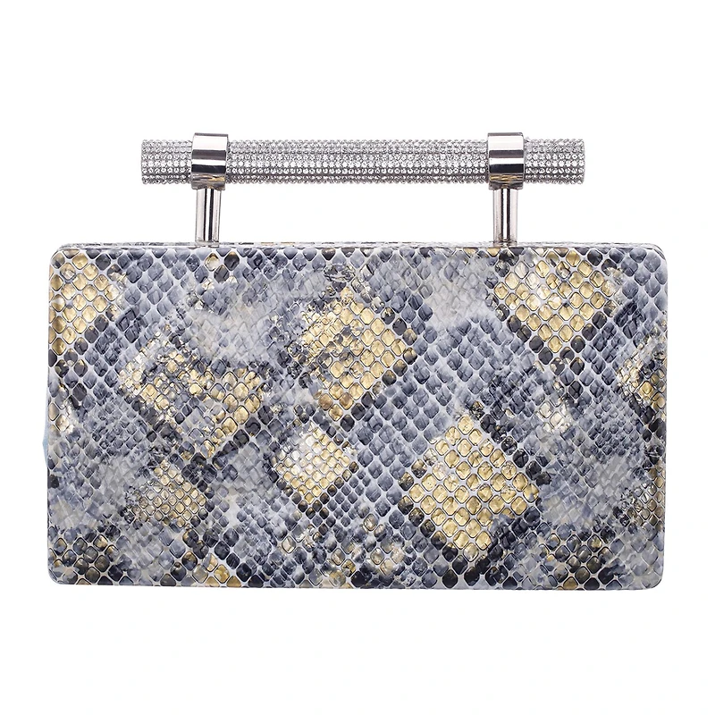 N By Nina Snake Minaudiere Evening Bag
