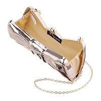 N By Nina Metal Bow Minaudiere Evening Bag