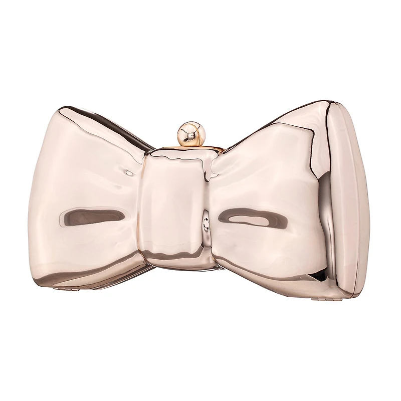 N By Nina Metal Bow Minaudiere Evening Bag