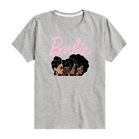 Big Kid Girls Round Neck Short Sleeve Classic Fit Barbie Graphic T-Shirt