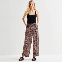 Hurley Womens Juniors Straight Mid Rise Pull-On Pant