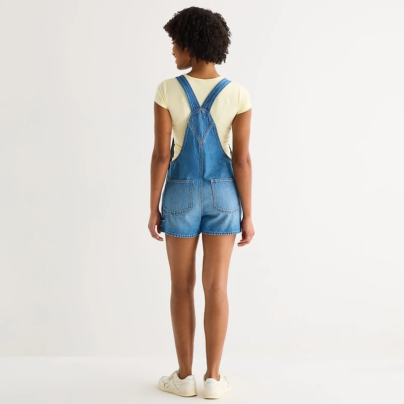 Arizona Sleeveless Womens Shortalls Juniors