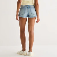 Arizona Womens 2 1/2" Low Rise Juniors Denim Short