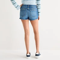 Arizona Womens 2 1/2" Low Rise Juniors Denim Short