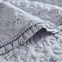 Madison Park Fern Ruffle Floral Printed Reversible 3-pc. Quilt Set