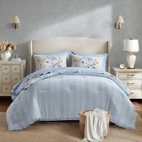 Madison Park Essentials Dahlia Floral Print Complete Bedding Set with Sheets