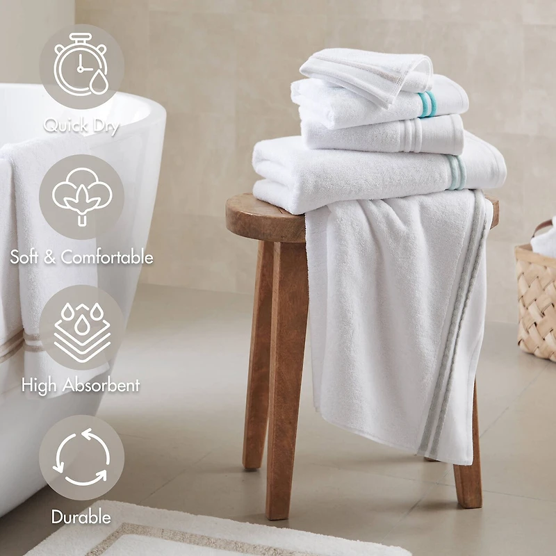 Madison Park Roan Border 6-pc. Quick Dry Bath Towel Set